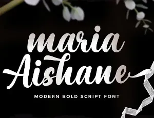 Maria Aishane Script font