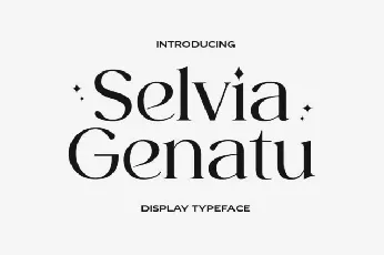 Selvia Genatu font