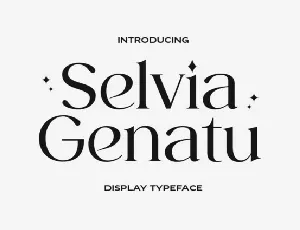 Selvia Genatu font