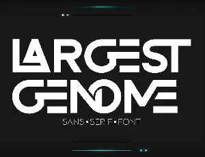 Largest Genome font