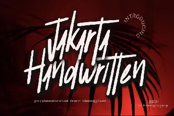 Jakarta Handwritten font