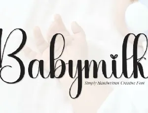 Babymilk Script font