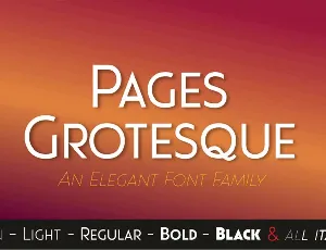 Pages Grotesque Family font