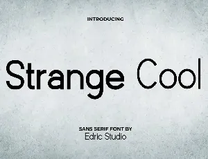 Strange Cool font