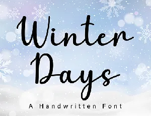Winter Days font