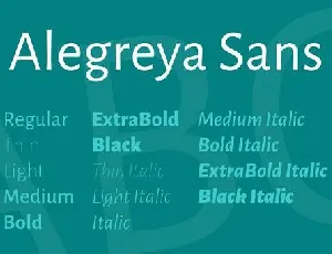 Alegreya Sans Family font