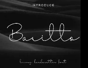 Baritto Handwritten font