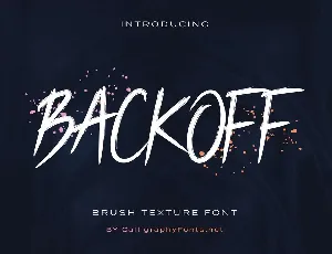 Backoff font