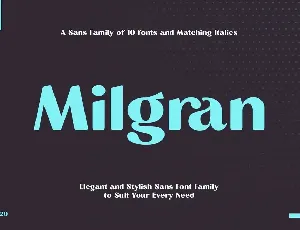 Milgran font