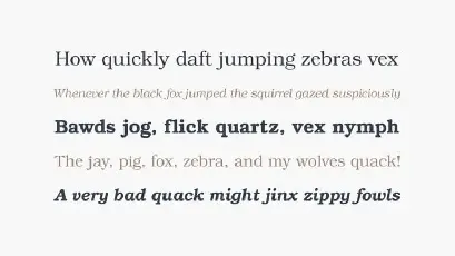 Bookman Slab Serif font