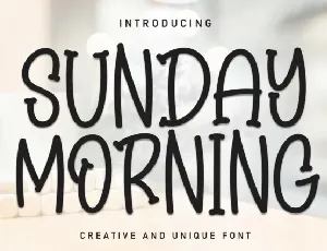 Sunday Morning Display font