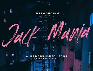 The JACK MANIA Brush font