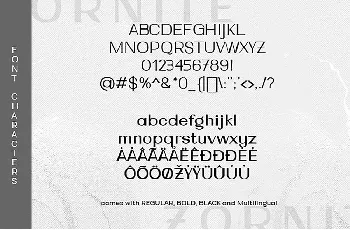 Zornite font