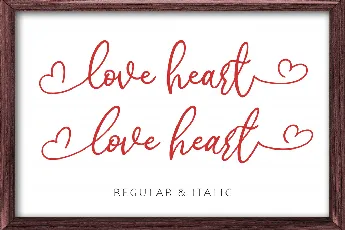 love heart font