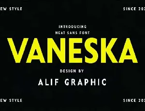 Vaneska font