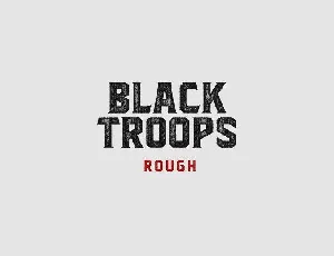 Blacktroops Stencil font