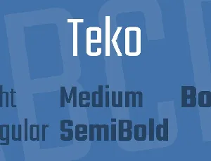 Teko Family font