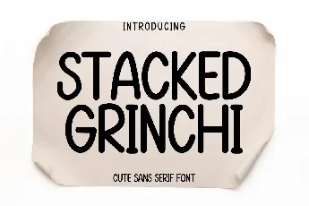 Stacked grinchi font