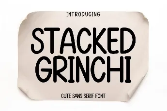 Stacked grinchi font