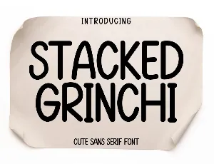 Stacked grinchi font