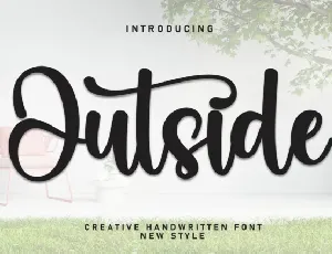 Outside Script font