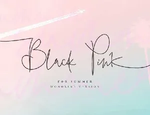 Black Pink Summer font