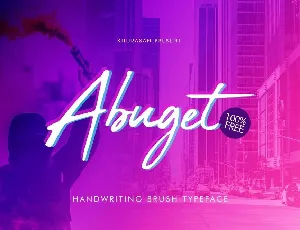 Abuget Brush Free font