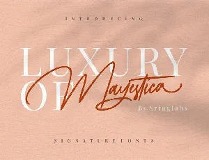 Mayestica Signature font