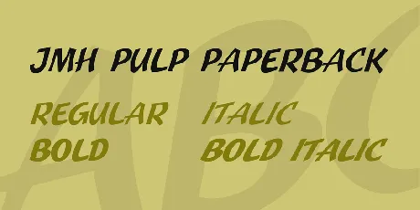 JMH Pulp Paperback font