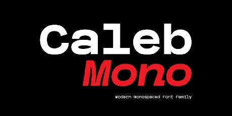 Caleb Mono Family font