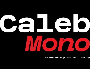 Caleb Mono Family font