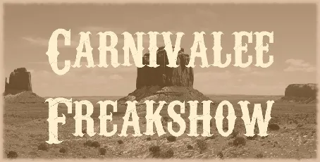 Carnivalee Freakshow font