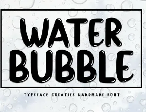 Water Bubble Script font