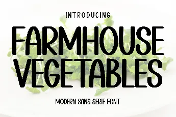 Farmhouse Vegetables font