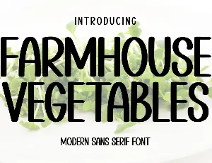 Farmhouse Vegetables font