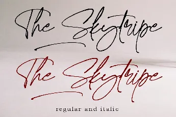 The Skytripe font