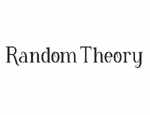 Random Theory Demo font