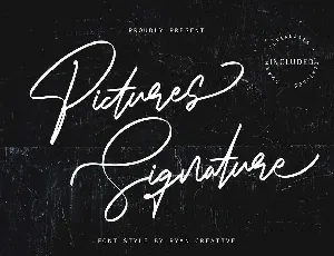 Pictures Signature font