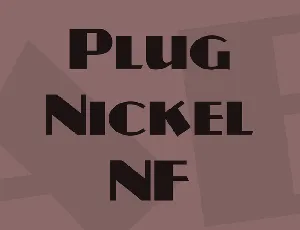 Plug Nickel NF font