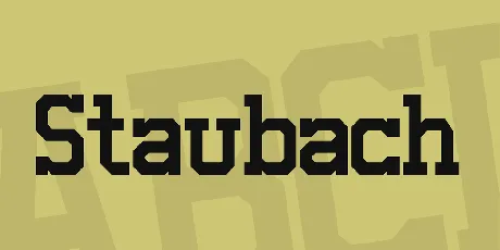 Staubach font