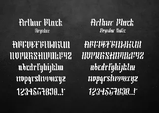 Arthur Black: Modern Black Letter font