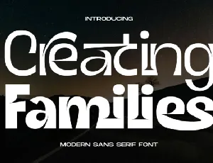 Creating Families font