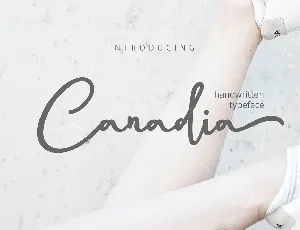 Canadia Script font