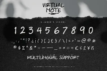 Virtual Note font