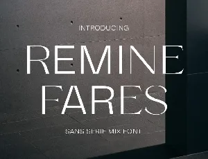 Remine Fares font