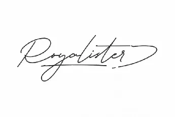 Royalister Signature font