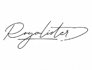 Royalister Signature font