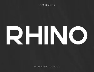 Rhino Bold + Styles font