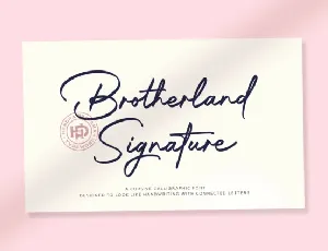 Brotherland Signature font