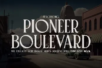 Pioneer Boulevard font